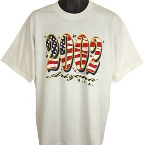 Arizona American Flag T Shirt Vintage Y2K 2002 Patriotic Patriotism Mens Large